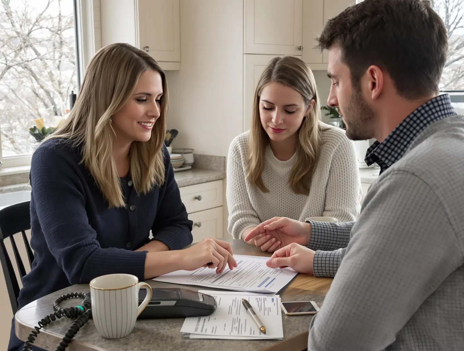 Mortgage lender at work