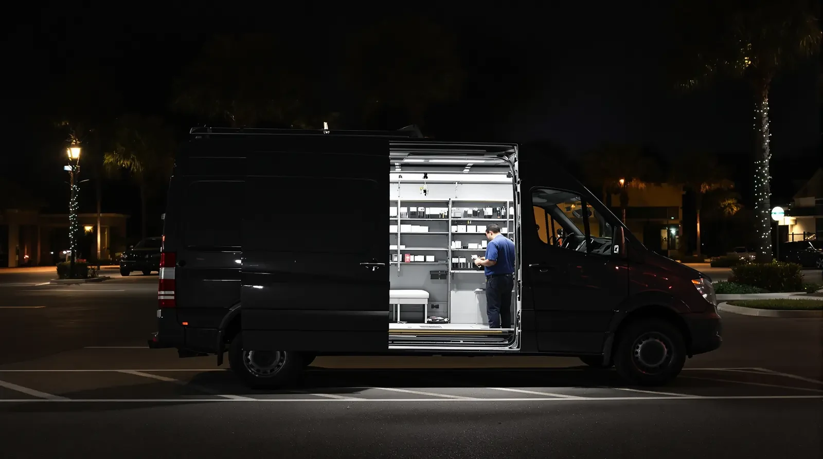 Mobile locksmith at work